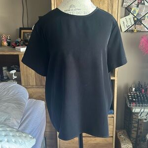 Whitney Black Short Sleeve Blouse - XL
